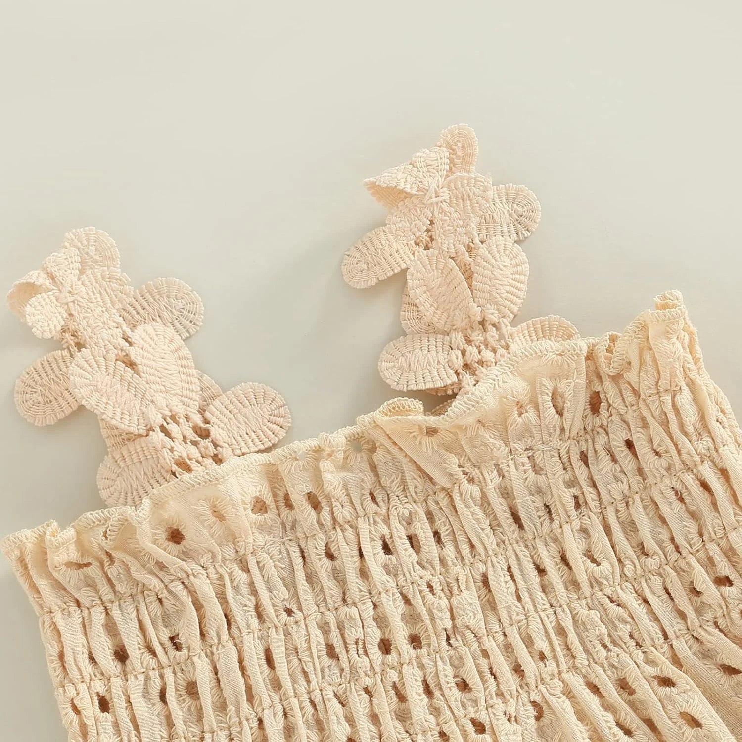 لباس تابستانی نوزادی دخترانه Chloefairy، تاپ های رکابی بدون آستین برش دار و ست شورت چین دار، ست لباس تابستانی 2 تکه دخترانه