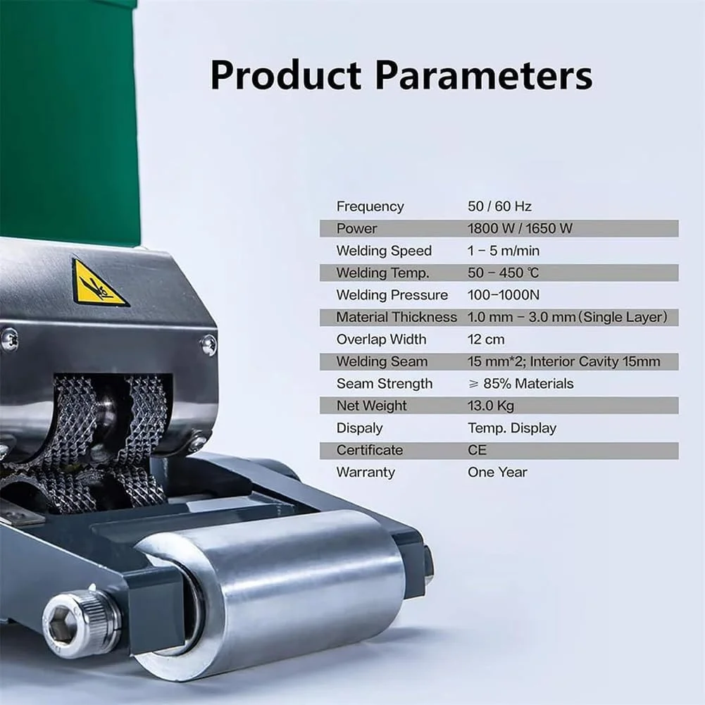 دستگاه جوشکاری ژئوممبران FLEAGE، دستگاه آب بندی فیلم پلاستیکی قدرتمند 0.4 تا 0.5 متر در دقیقه، دستگاه جوش PVC (0-450 درجه سانتیگراد)، کیت ابزار جوشکار گوه داغ برای لاینر 1.0-3.0 میلی متر