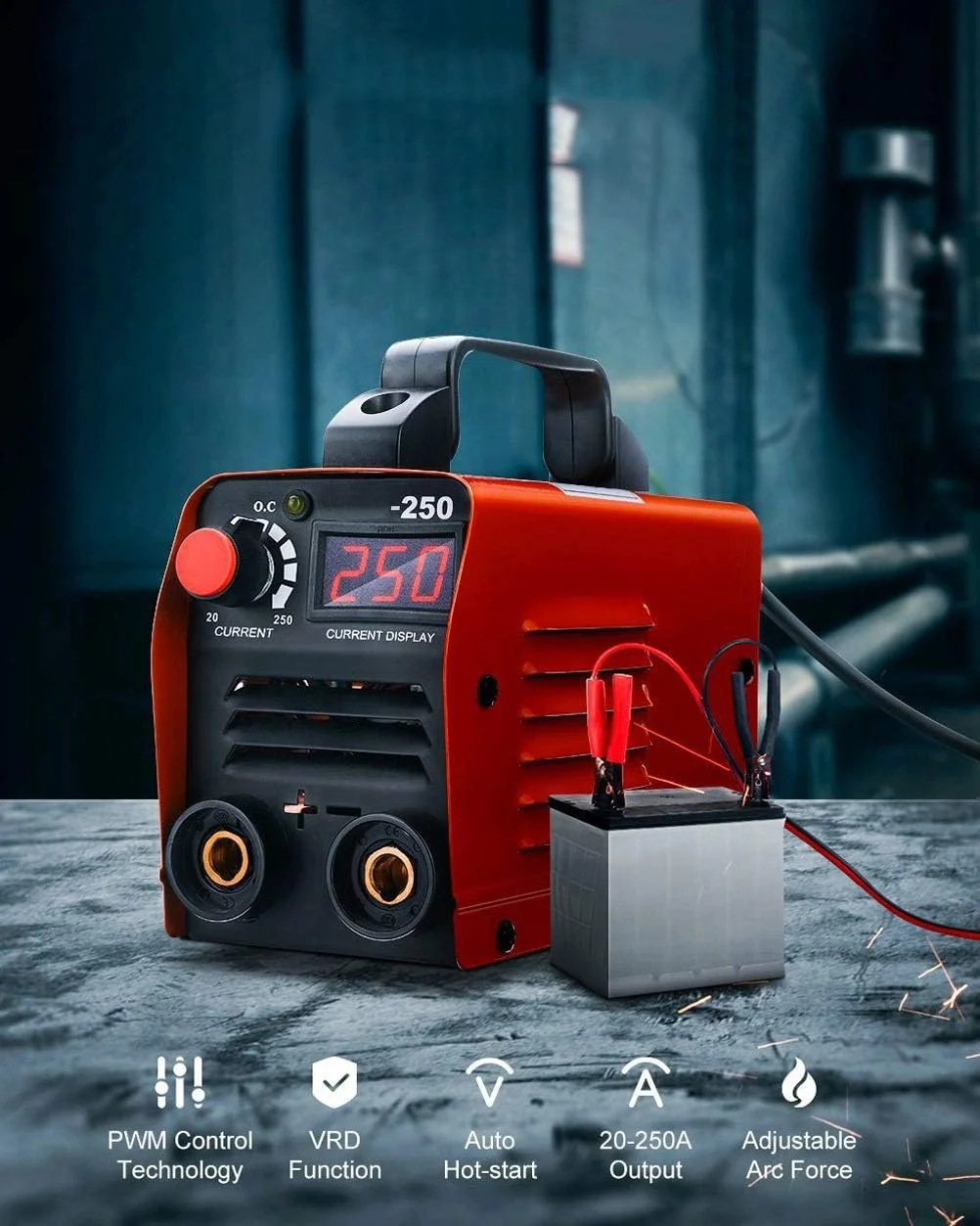 دستگاه جوش کوچک برقی JDOSHIS ZX7-250 250A با صفحه نمایش دیجیتال قابل حمل MMA ARC DC اینورتر دستگاه جوش پلاستیکی تجهیزات جوشکاری