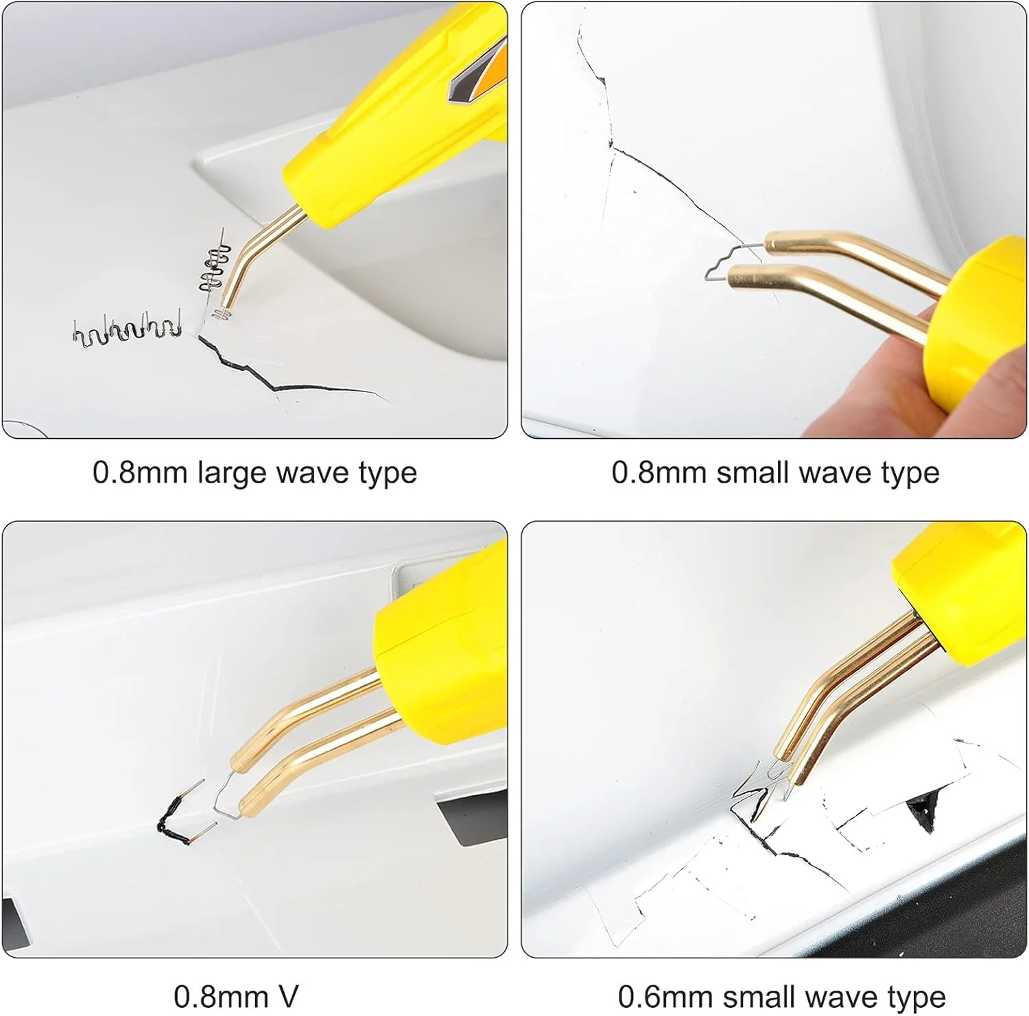 دستگاه جوش پلاستیک قابل حمل DWDTQH، دستگاه جوشکار پلاستیک دستی 100 وات، منگنه داغ PVC، دستگاه تعمیر سپر خودرو، ابزار گاراژ، 220 ولت