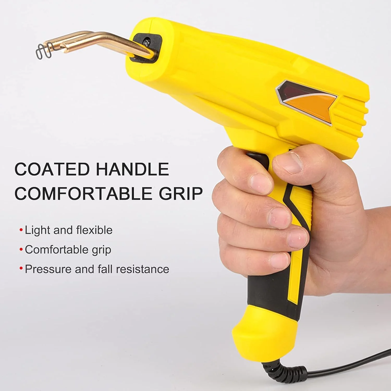 دستگاه جوش پلاستیک قابل حمل DWDTQH، دستگاه جوشکار پلاستیک دستی 100 وات، منگنه داغ PVC، دستگاه تعمیر سپر خودرو، ابزار گاراژ، 220 ولت