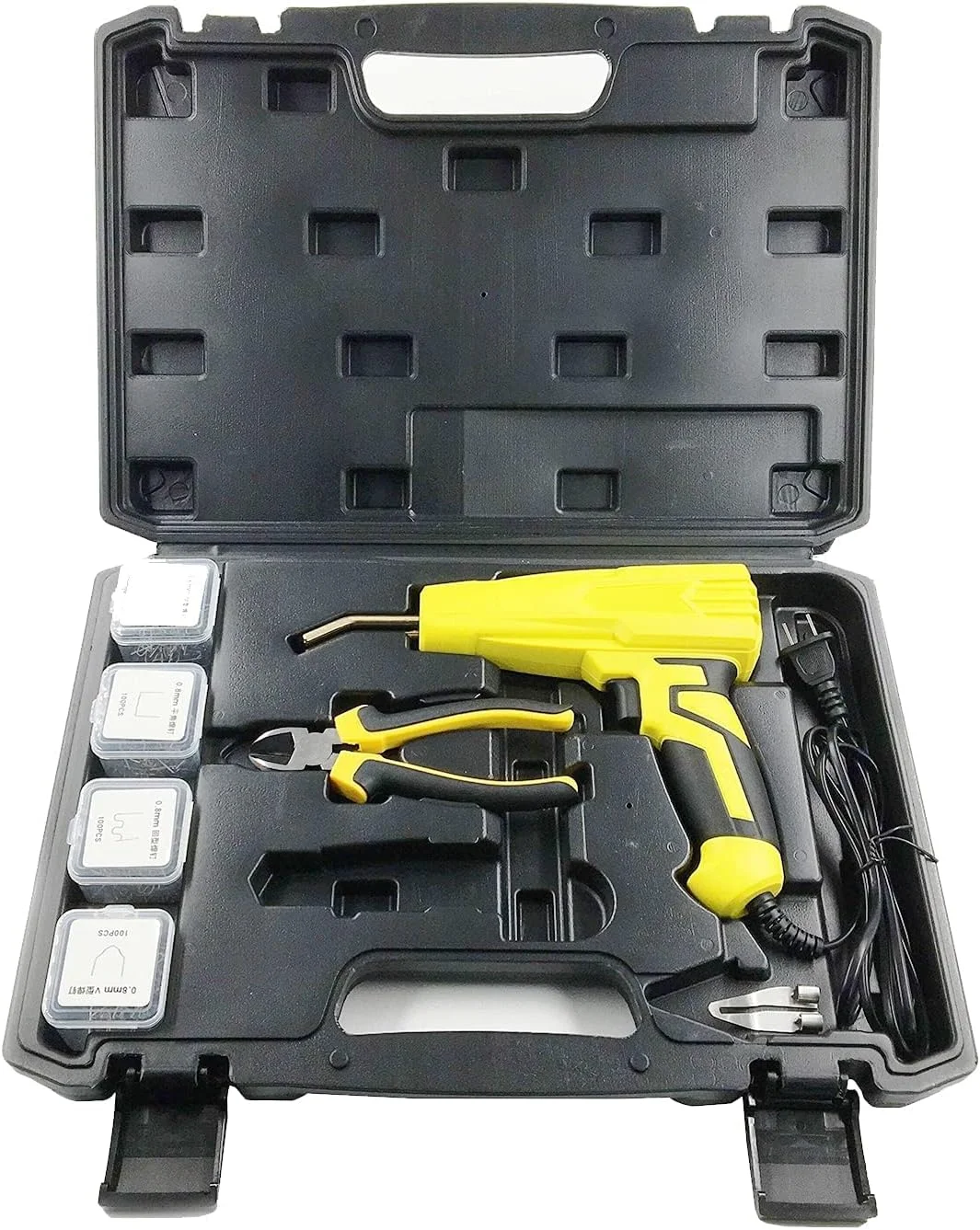 دستگاه جوش پلاستیک قابل حمل DWDTQH، دستگاه جوشکار پلاستیک دستی 100 وات، منگنه داغ PVC، دستگاه تعمیر سپر خودرو، ابزار گاراژ، 220 ولت