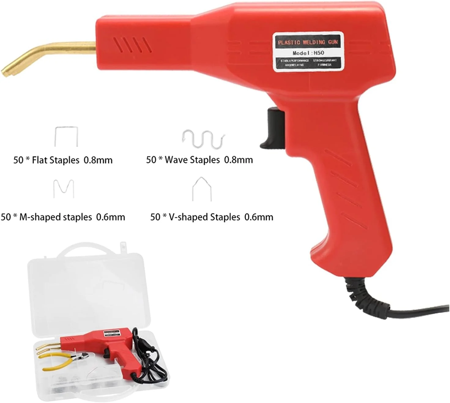 کیت جوش پلاستیک SJHDKLW برای تعمیر سپر خودرو، دستگاه جوش پلاستیک، اتو لحیم کاری برای تعمیر خودرو، دستگاه های جوش پلاستیک، کیت ابزار جوشکاری، مجموعه ابزار، منگنه های گرم (D)