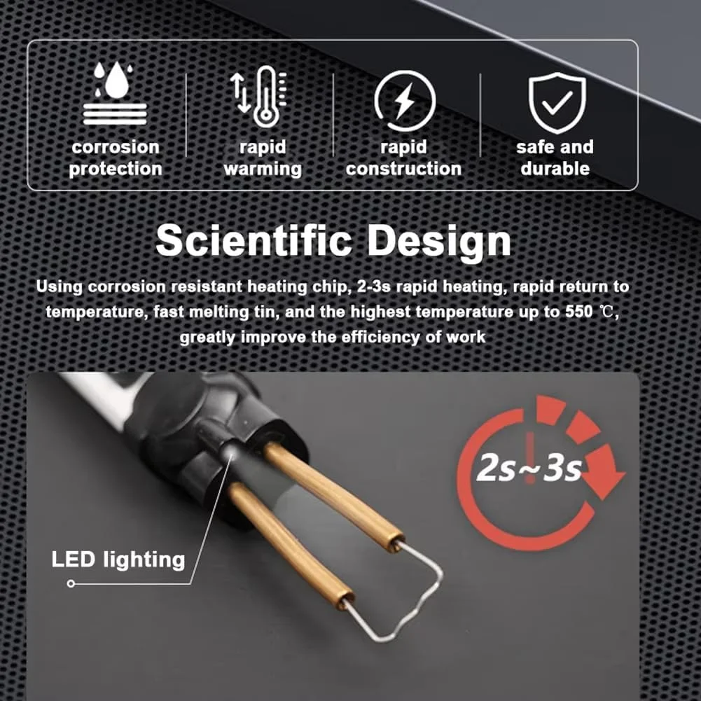 دستگاه جوش پلاستیک دستی، کیت جوشکار پلاستیک با 4 نوع منگنه، کیت تعمیر ترک قلم منگنه داغ، مجموعه ابزار تعمیر سوراخ پلاستیک برش حرارتی با چراغ LED دستگاه جوش پلاستیک دستی، کیت جوشکار پلاستیک با 4 نوع منگنه، کیت تعمیر ترک قلم منگنه داغ، مجموعه ابزار تعمیر سوراخ پلاستیک برش حرارتی با چراغ LED
