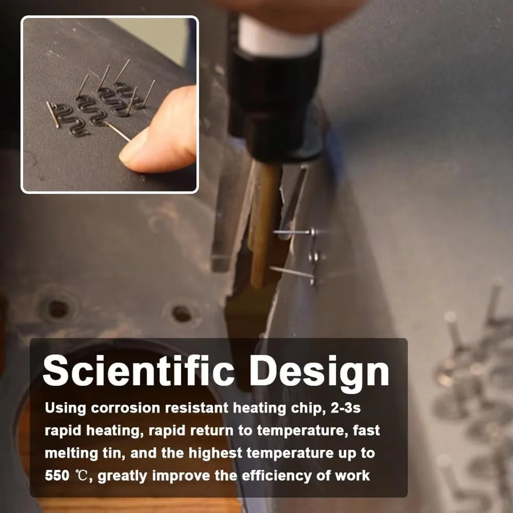 دستگاه جوش پلاستیک دستی، کیت جوشکار پلاستیک با 4 نوع منگنه، کیت تعمیر ترک قلم منگنه داغ، مجموعه ابزار تعمیر سوراخ پلاستیک برش حرارتی با چراغ LED دستگاه جوش پلاستیک دستی، کیت جوشکار پلاستیک با 4 نوع منگنه، کیت تعمیر ترک قلم منگنه داغ، مجموعه ابزار تعمیر سوراخ پلاستیک برش حرارتی با چراغ LED