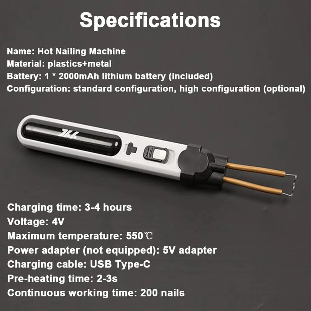 دستگاه جوش پلاستیک دستی، کیت جوشکار پلاستیک با 4 نوع منگنه، کیت تعمیر ترک قلم منگنه داغ، مجموعه ابزار تعمیر سوراخ پلاستیک برش حرارتی با چراغ LED دستگاه جوش پلاستیک دستی، کیت جوشکار پلاستیک با 4 نوع منگنه، کیت تعمیر ترک قلم منگنه داغ، مجموعه ابزار تعمیر سوراخ پلاستیک برش حرارتی با چراغ LED