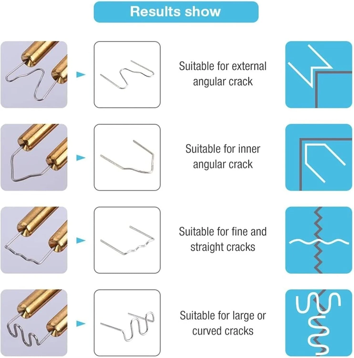 دستگاه جوش پلاستیک 50 وات، دستگاه تعمیر پلاستیک PVC، دستگاه منگنه داغ دستی، ابزار تعمیر سپر خودرو، کیت جوشکار (رنگ: B 302 قطعه)