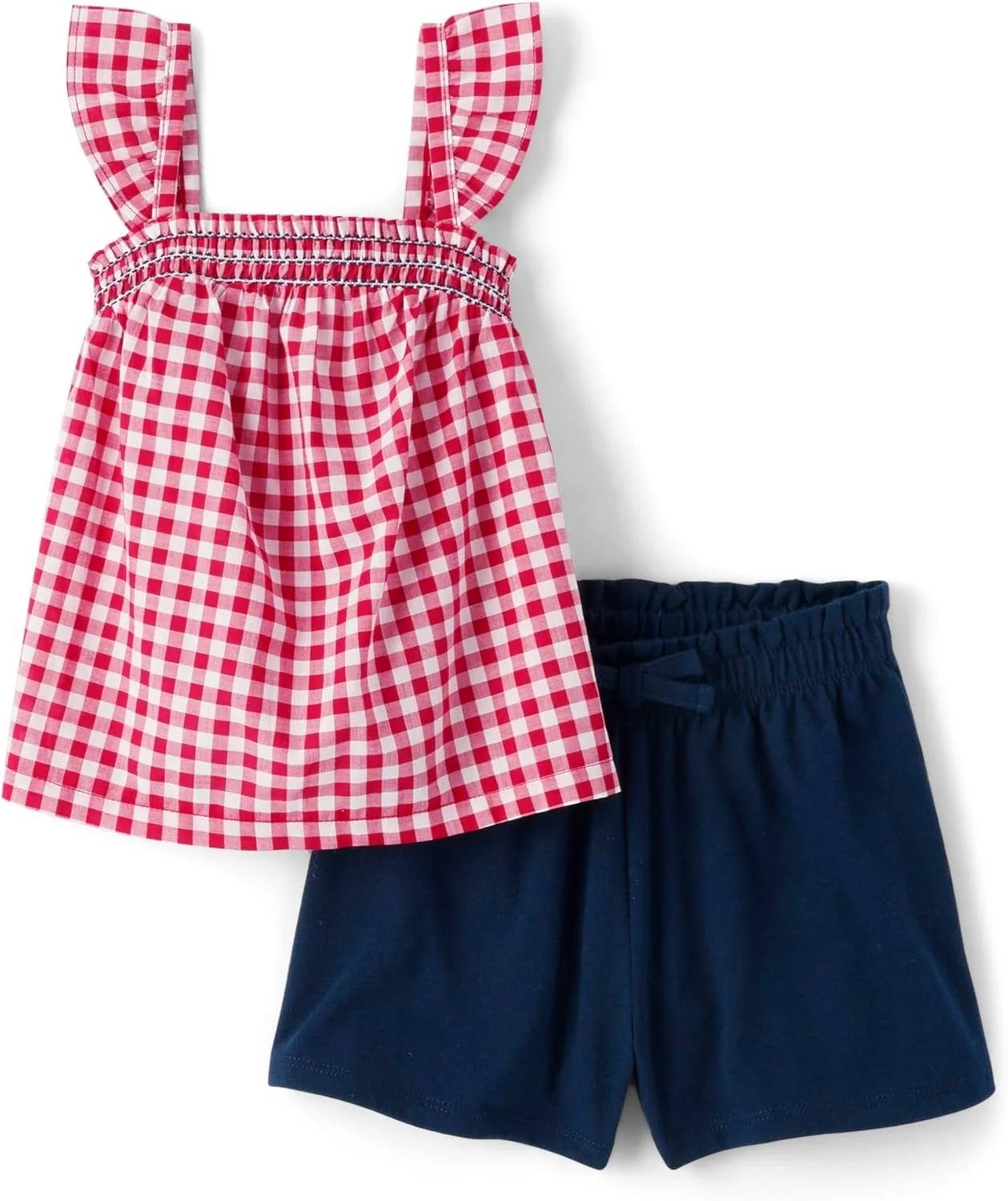 ست تاپ بدون آستین و شورت دخترانه بچه گانه و نوپا The Children's Place، 2 تکه