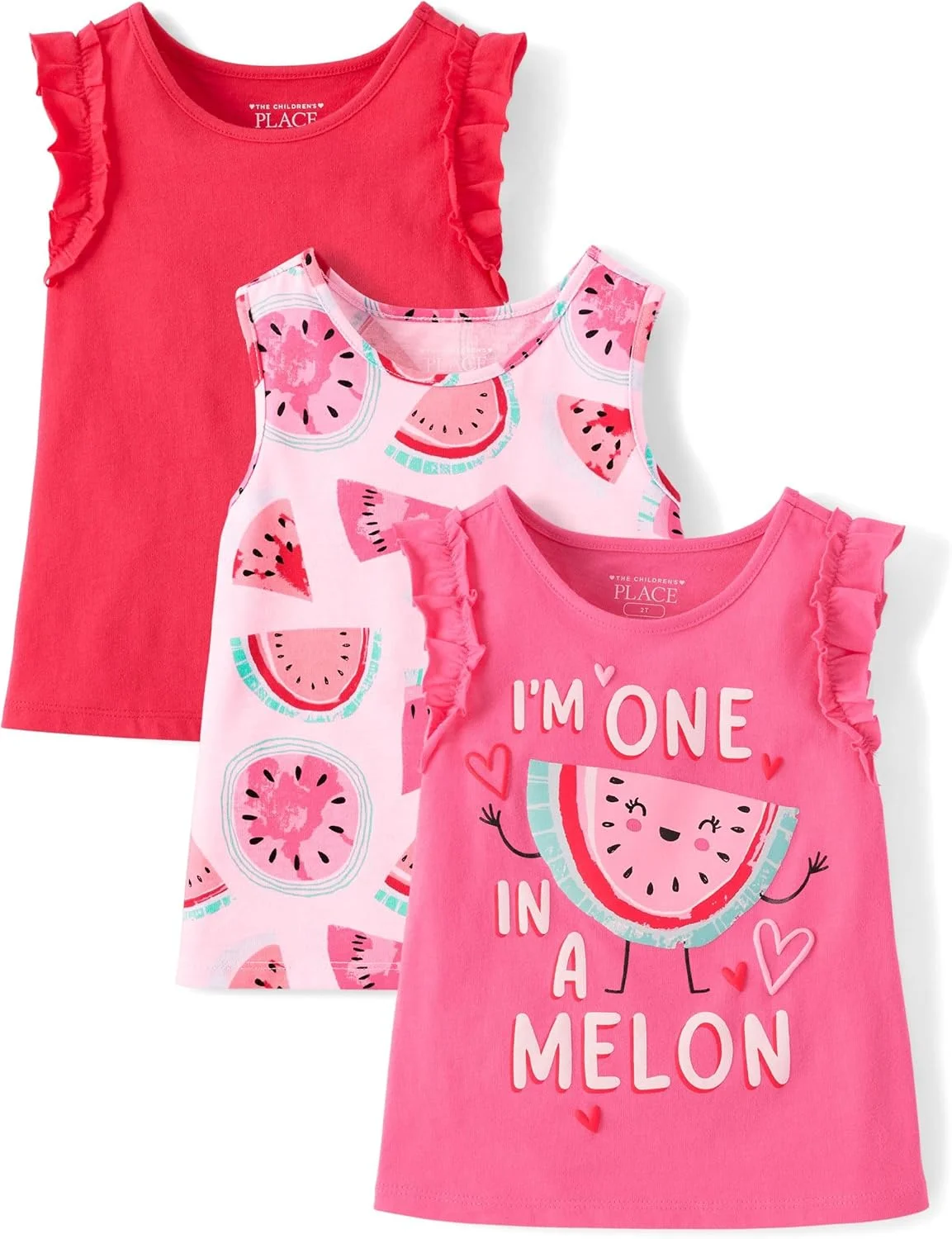 تاپ های رکابی دخترانه بچگانه و نوپا The Children's Place (بسته 3 عددی)