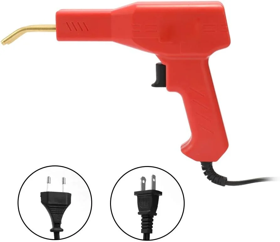 دستگاه جوش پلاستیک دستی 50 واتی RTYUTT، ابزار گاراژ، دستگاه منگنه گرم، منگنه، دستگاه تعمیر پلاستیک PVC، تعمیر سپر خودرو، منگنه گرم (آبی)