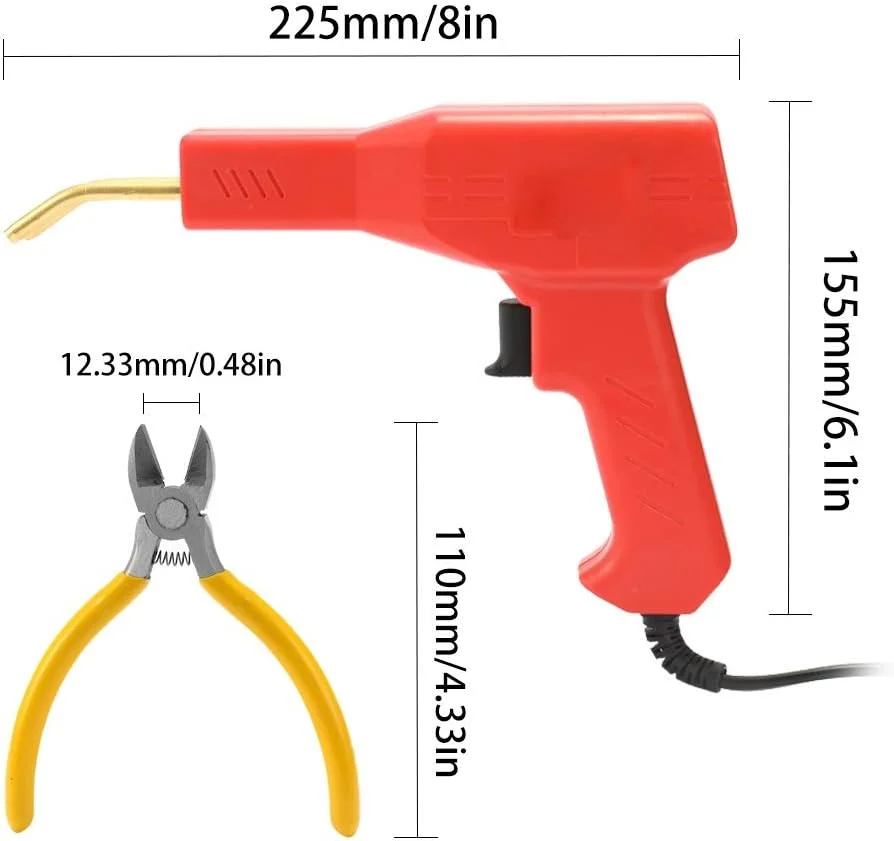 دستگاه جوش پلاستیک دستی 50 واتی RTYUTT، ابزار گاراژ، دستگاه منگنه گرم، منگنه، دستگاه تعمیر پلاستیک PVC، تعمیر سپر خودرو، منگنه گرم (آبی)