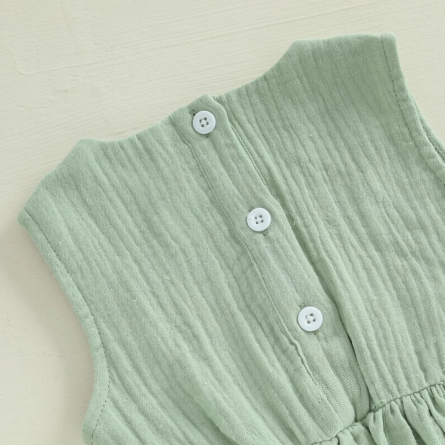 ست لباس تابستانی دخترانه BeliBacca شامل تاپ تانک رنگ ثابت با دامن توتو و شورت چین‌دار با کمر کشی، مناسب نوزاد و کودک، 2 تکه