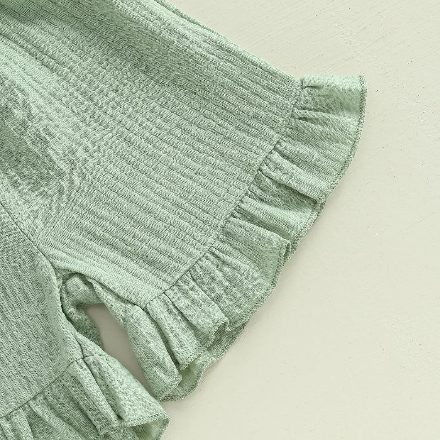 ست لباس تابستانی دخترانه BeliBacca شامل تاپ تانک رنگ ثابت با دامن توتو و شورت چین‌دار با کمر کشی، مناسب نوزاد و کودک، 2 تکه