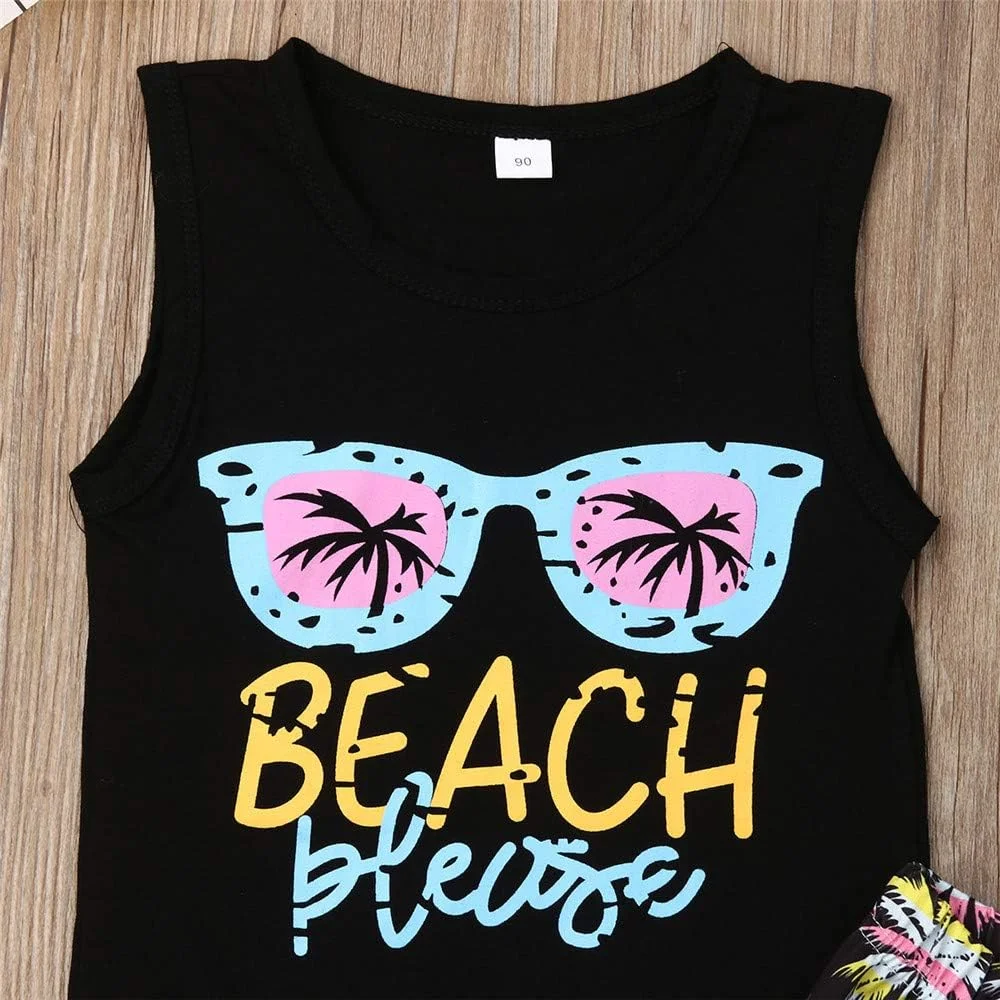 ست لباس تابستانی دخترانه/پسرانه شامل تاپ رکابی حاشیهدار + شلوارک منگولهدار + هدبند ست لباس تابستانی دخترانه/پسرانه شامل تاپ رکابی حاشیهدار + شلوارک منگولهدار + هدبند