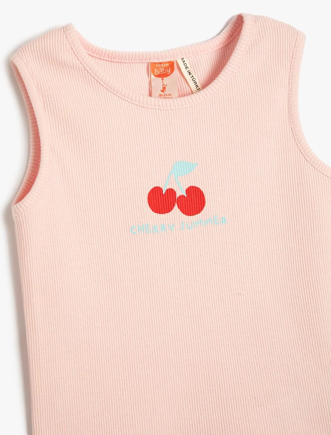 تاپ رکابی دخترانه KOTON، بدون آستین، یقه گرد، کبریتی، چاپی، تاپ نخی تاپ رکابی دخترانه KOTON، بدون آستین، یقه گرد، کبریتی، چاپی، تاپ نخی