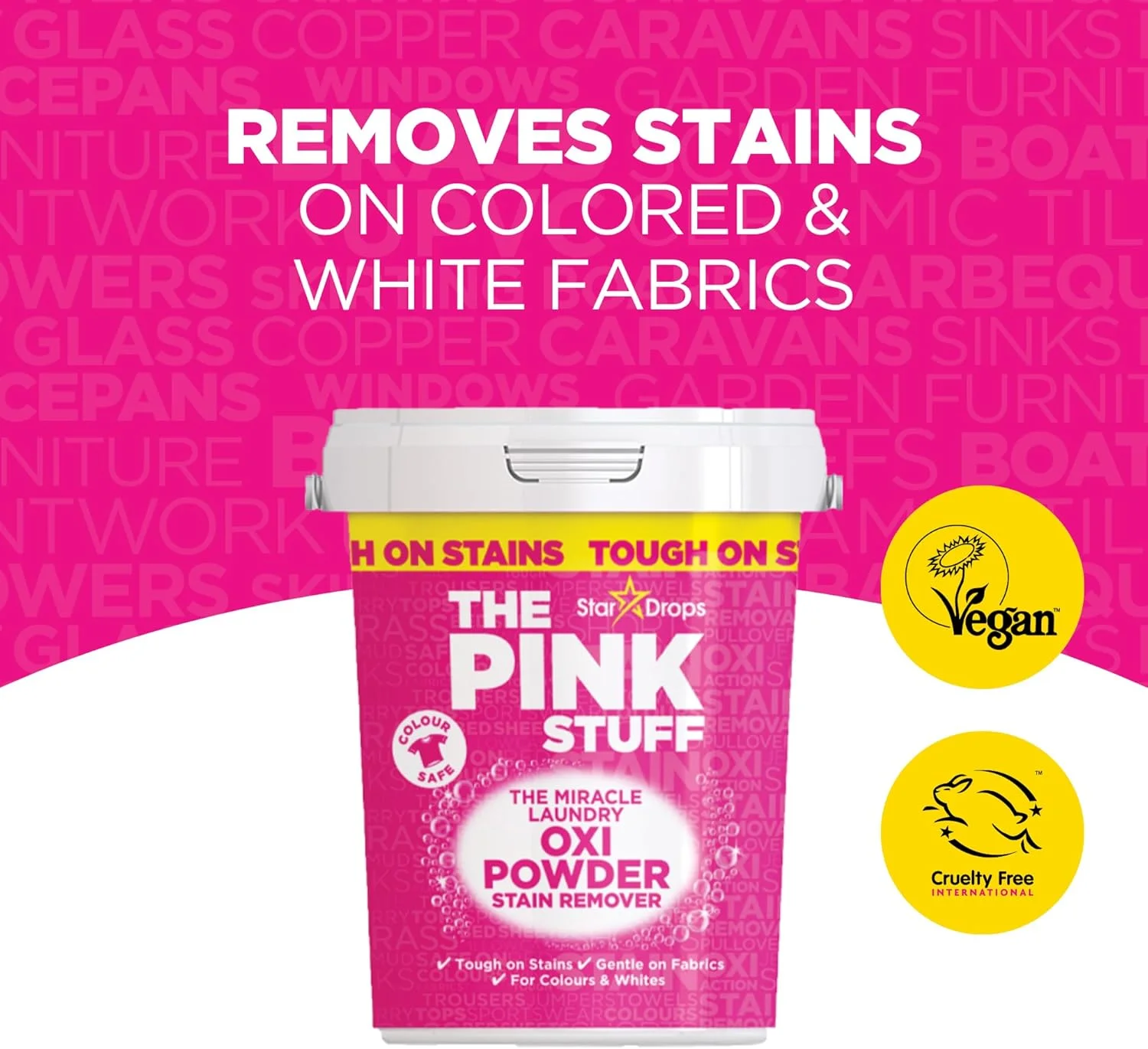 پودر لکه بر لباس های رنگی اکسی The Pink Stuff - 1 کیلوگرم پودر لکه بر لباس های رنگی اکسی The Pink Stuff - 1 کیلوگرم