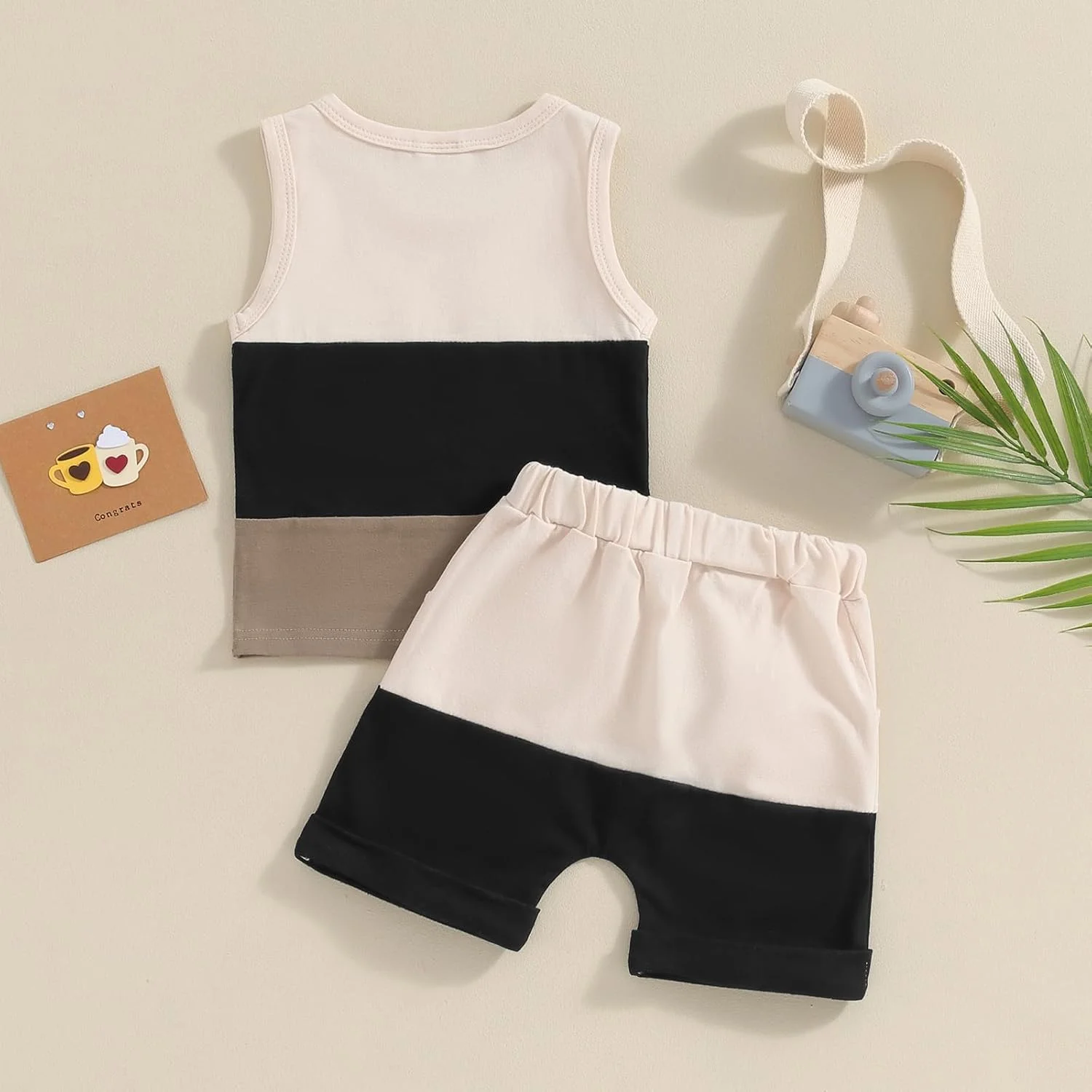 ست لباس پسرانه Amnnchya برای چهارم جولای، شامل تیشرت بدون آستین طرح ستاره و شلوارک، لباس روز استقلال کودک