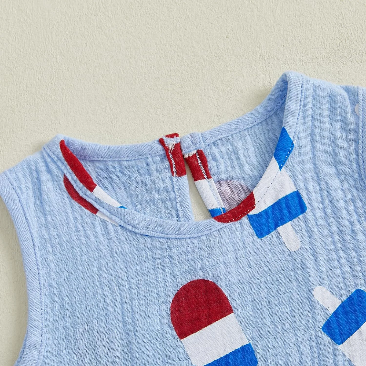 ست لباس روز استقلال کودک Amnnchya، تاپ و شلوارک نخی و کتانی، لباس دو تکه پسرانه و دخترانه برای چهارم جولای