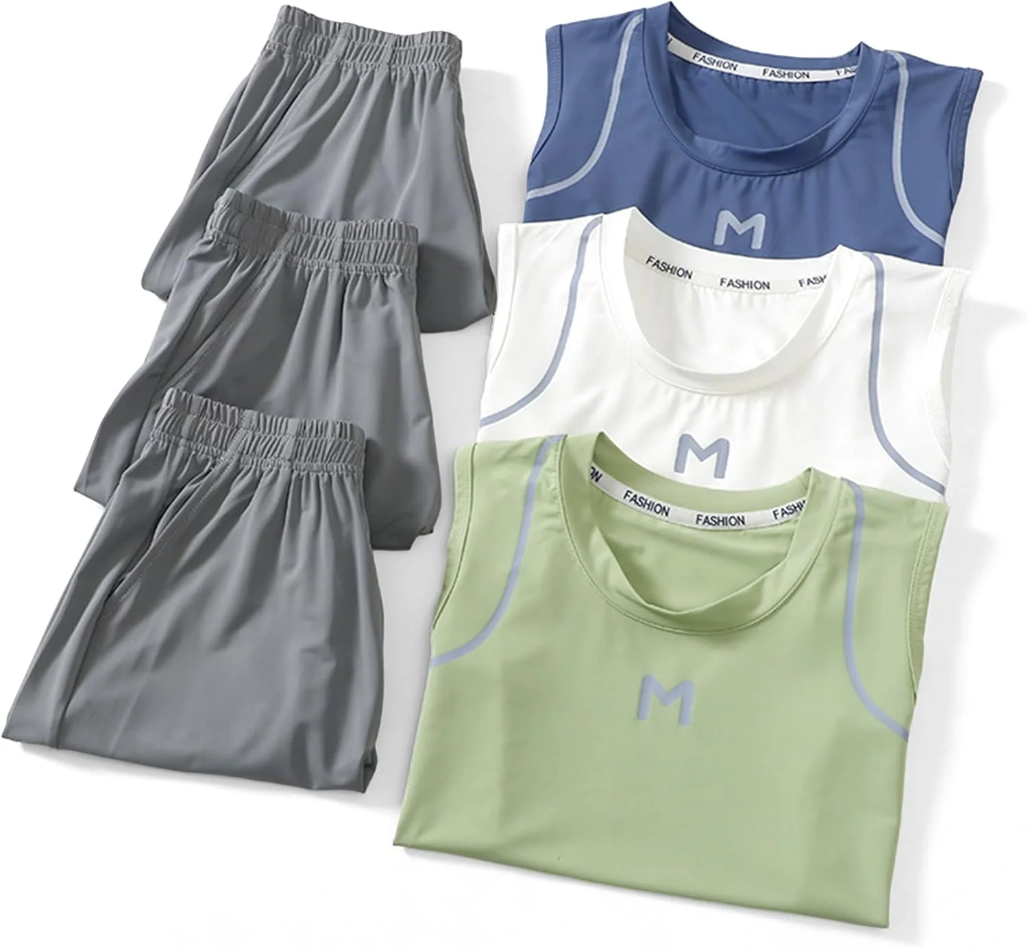 ست تاپ و شلوارک پسرانه ANIMQUE، 2 تکه، لباس تابستانی بچگانه، تاپ تی شرت آستین حلقه ای و شلوارک ست تاپ و شلوارک پسرانه ANIMQUE، 2 تکه، لباس تابستانی بچگانه، تاپ تی شرت آستین حلقه ای و شلوارک