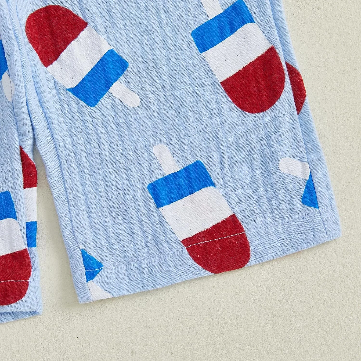 ست لباس روز استقلال کودک Amnnchya، تاپ و شلوارک نخی و کتانی، لباس دو تکه پسرانه و دخترانه برای چهارم جولای