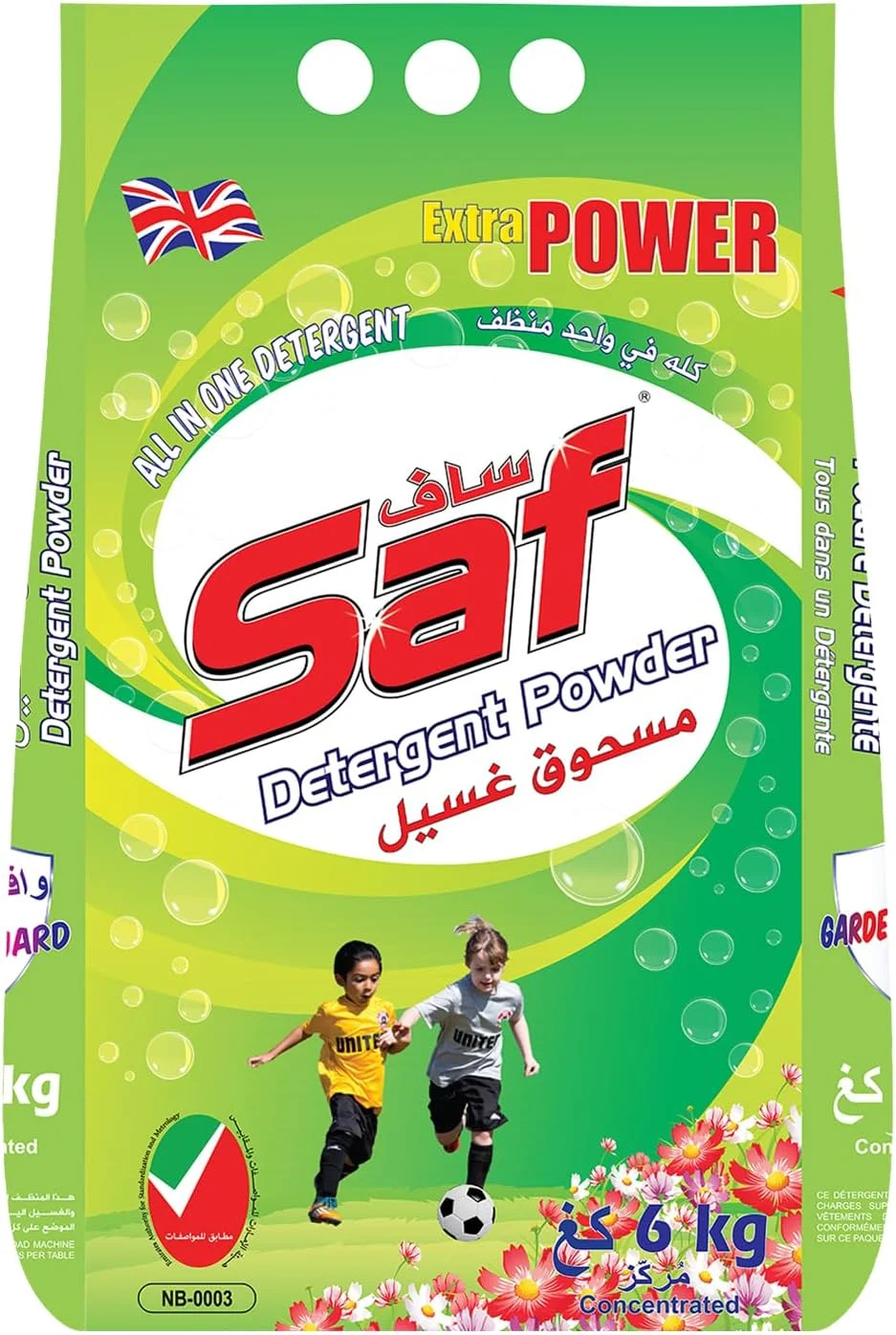 پودر لباسشویی ساف سبز 6 کیلوگرمی - قدرت پاک کنندگی قوی با رایحه ای تازه، ایده آل برای انواع پارچه ها و حجم زیاد لباس