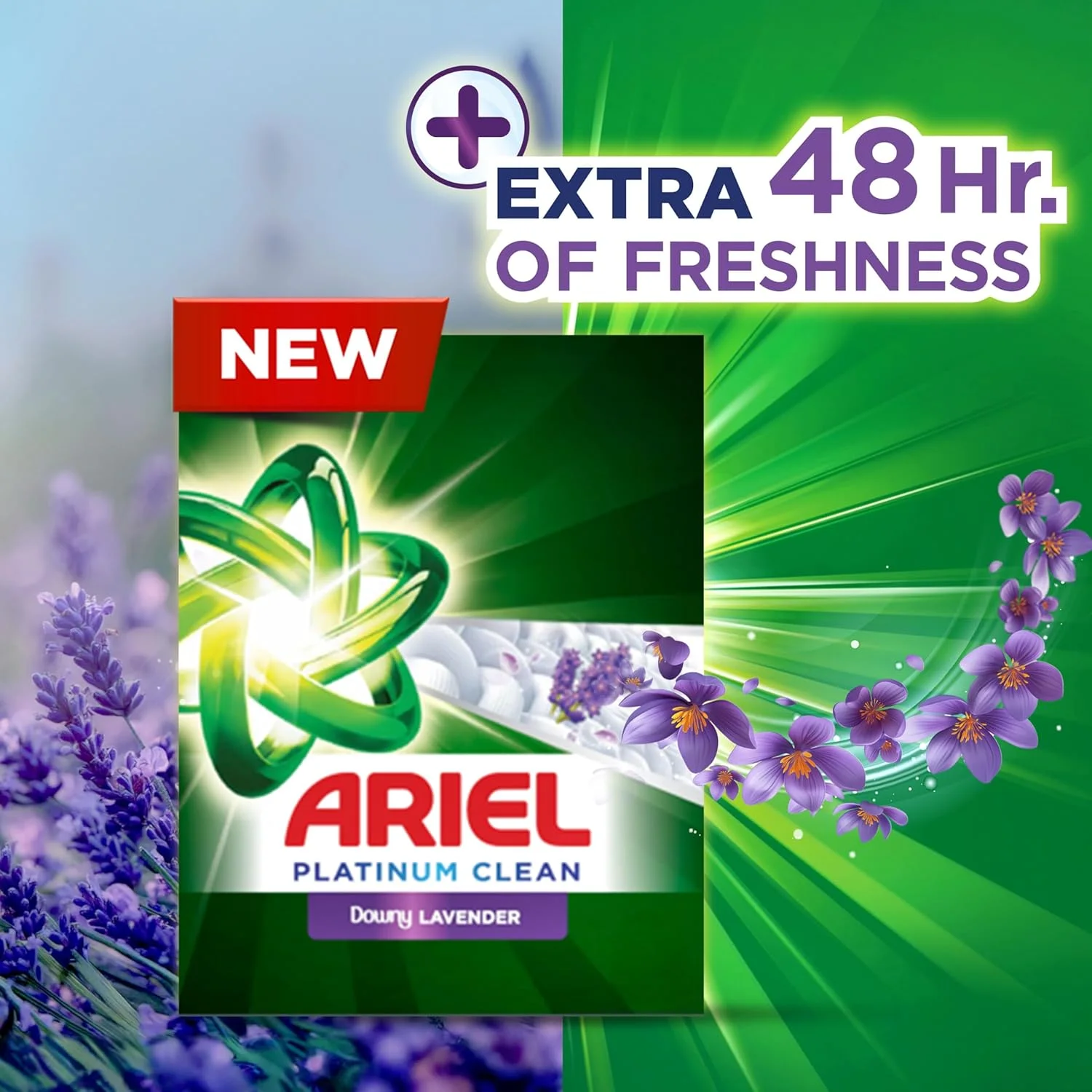 پودر لباسشویی Ariel Platinum Clean با رایحه اسطوخودوس، 9 کیلوگرم