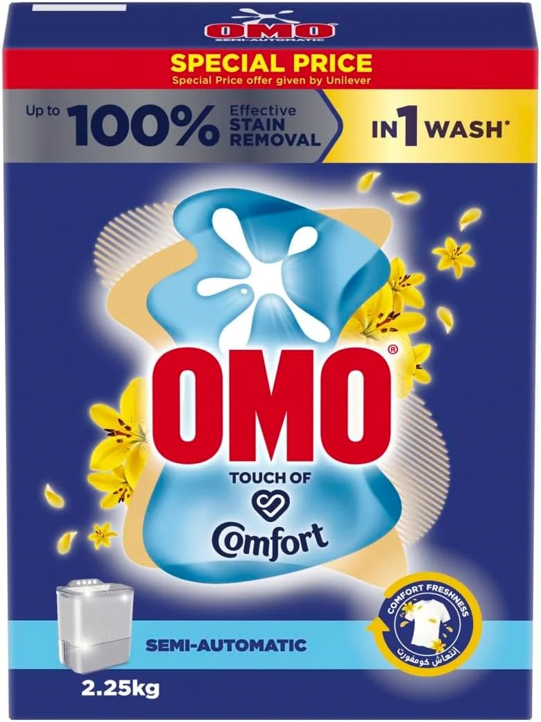 پودر لباسشویی نیمه اتوماتیک امو، لمس نرمی، تا 100% لکه بری در 1 بار شستشو*، 2.25 کیلوگرم، بسته بندی ممکن است متفاوت باشد پودر لباسشویی نیمه اتوماتیک امو، لمس نرمی، تا 100% لکه بری در 1 بار شستشو*، 2.25 کیلوگرم، بسته بندی ممکن است متفاوت باشد