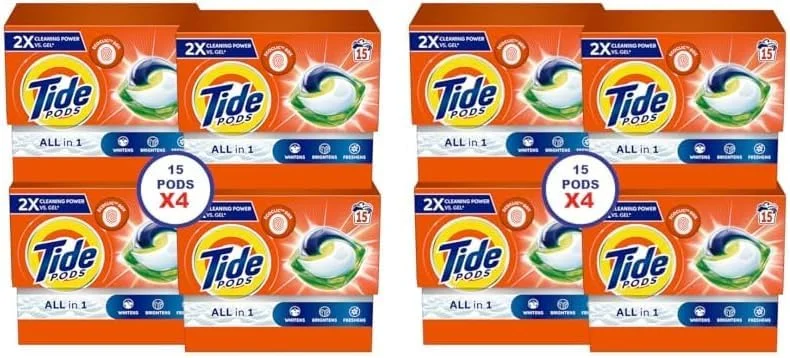 پودر لباسشویی همه کاره تاید اورجینال، 15 عددی (بسته 8 عددی)، 60 عدد