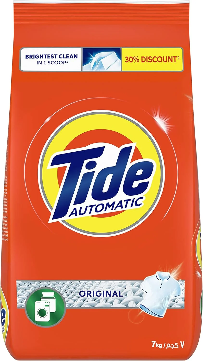 پودر لباسشویی اتوماتیک تاید، رایحه اصلی، 7 کیلوگرم