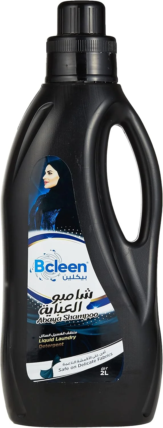 شامپو شستشوی عبا Bcleen (2 لیتر)، مایع لباسشویی عبا برای محافظت از رنگ مشکی، رایحه ماندگار و از بین بردن کثیفی