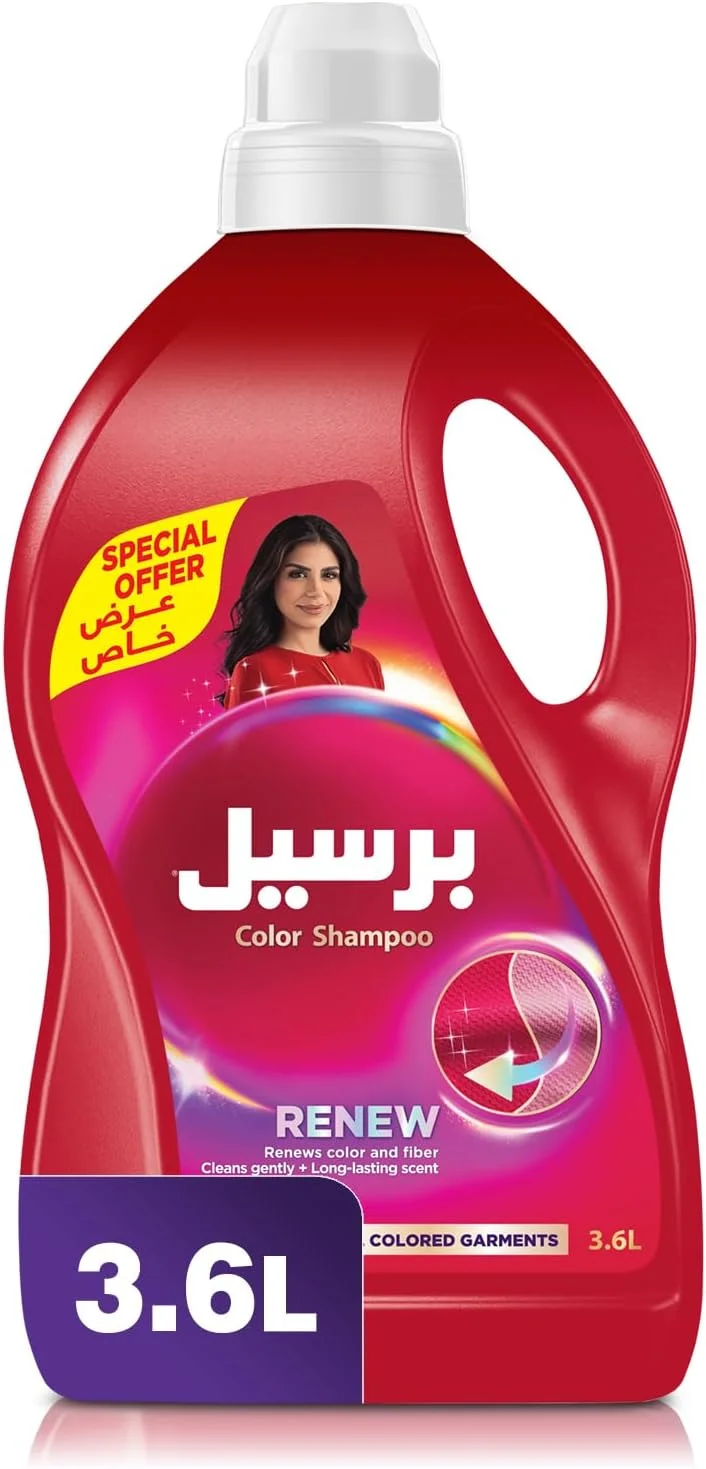 مایع لباسشویی شامپو عبا رنگی پرسیل، برای تجدید و محافظت از رنگ، 3.6 لیتر