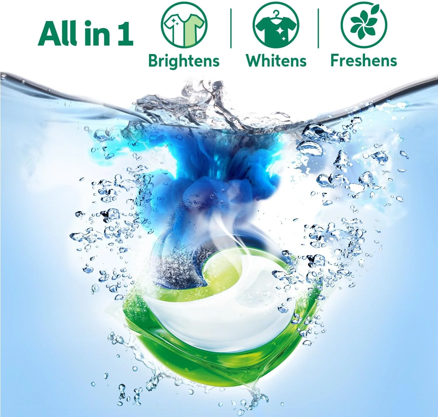 کپسول های لباسشویی آریل اورجینال All-in-1، 15 عددی. تمیز کننده، لکه بردار و روشن کننده (بسته 4 عددی)، 60 عدد کپسول