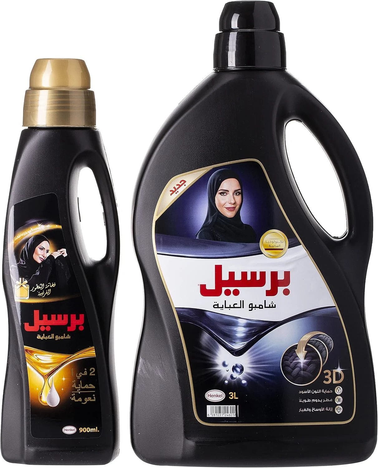 مایع لباسشویی مخصوص عبا پرسیل، کلاسیک - 3 لیتر + شامپو عبا 2 در 1 پرسیل، رایحه فرانسوی - 900 میلی لیتر