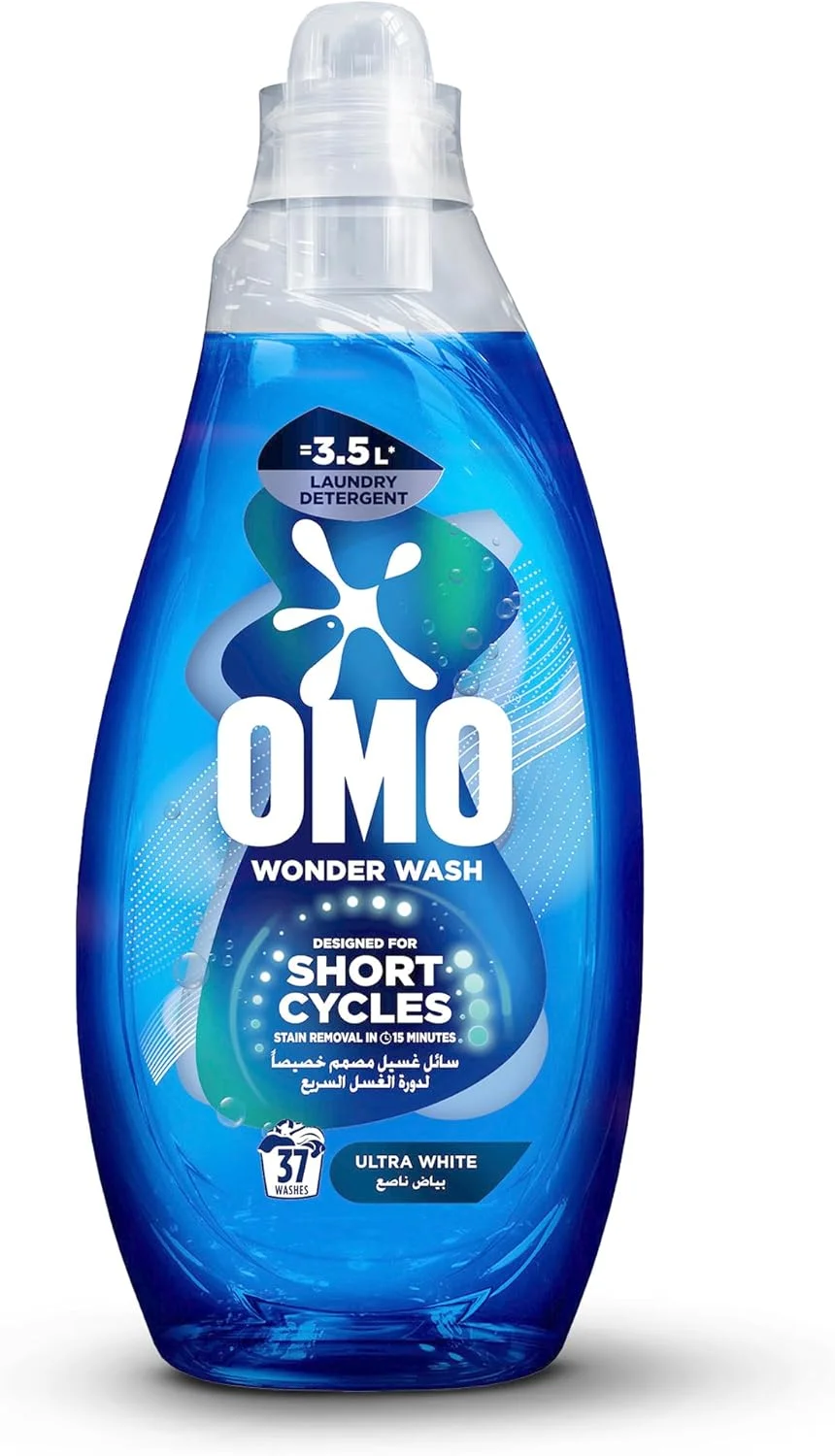 مایع لباسشویی امو Wonder Wash، فوق العاده سفید کننده برای دورههای کوتاه، لکه بری در 15 دقیقه، 1480 میلی لیتر مایع لباسشویی امو Wonder Wash، فوق العاده سفید کننده برای دورههای کوتاه، لکه بری در 15 دقیقه، 1480 میلی لیتر