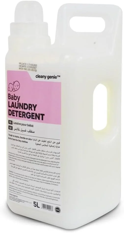 مایع لباسشویی کودک Cleany Genie، فرمول پوست حساس، ژل قدرتمند، 5 لیتر مایع لباسشویی کودک Cleany Genie، فرمول پوست حساس، ژل قدرتمند، 5 لیتر