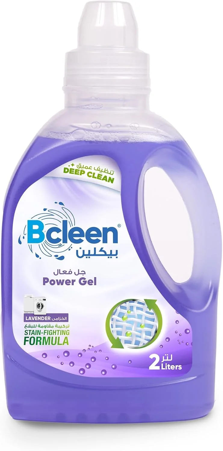 مایع لباسشویی بیکلین - رایحه اسطوخودوس، مناسب ماشین لباسشویی درب از بالا و درب از جلو، اتوماتیک، برای از بین بردن لکه های قوی، 2 لیتر