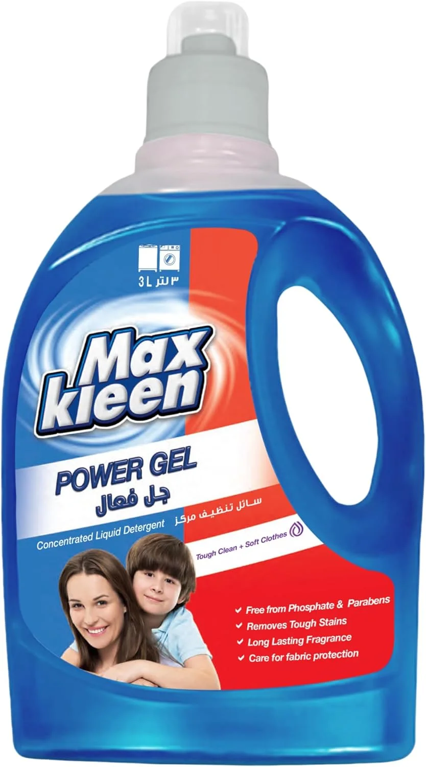 مایع لباسشویی غلیظ ضد باکتری مکس کلین 3 لیتری