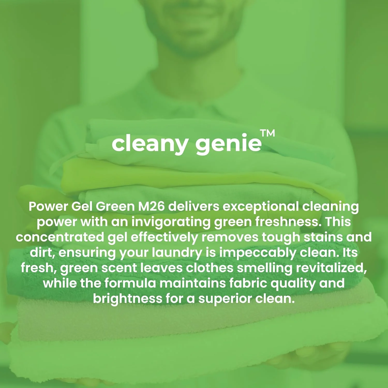 ژل شوینده لباس کنسانتره با رایحه ماندگار Cleany Genie، 5 لیتری، M26 (رایحه سبز با طراوت) (رایحه با طراوت) ژل شوینده لباس کنسانتره با رایحه ماندگار Cleany Genie، 5 لیتری، M26 (رایحه سبز با طراوت) (رایحه با طراوت)