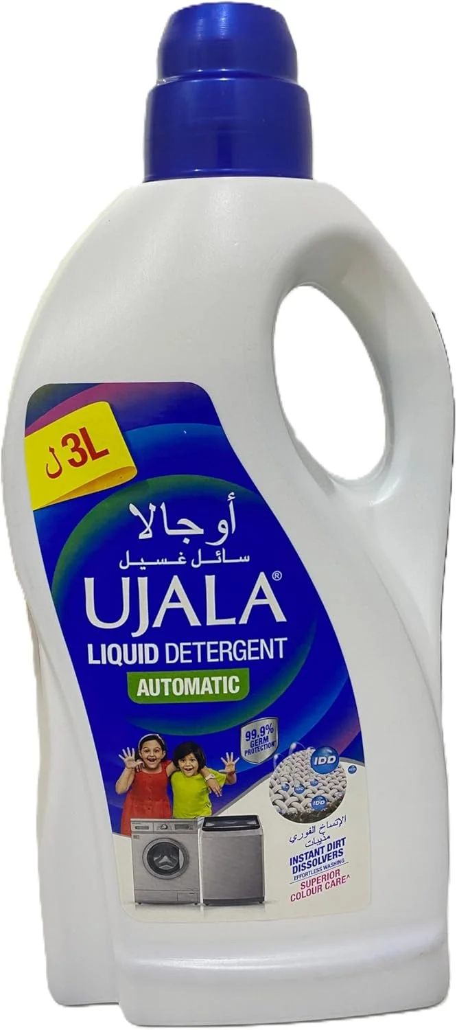 مایع لباسشویی اتوماتیک اوجالا - محافظت 99.9% در برابر میکروب ها - حل کننده فوری کثیفی - شستشوی بدون زحمت - محافظت عالی از رنگ - 3 لیتر