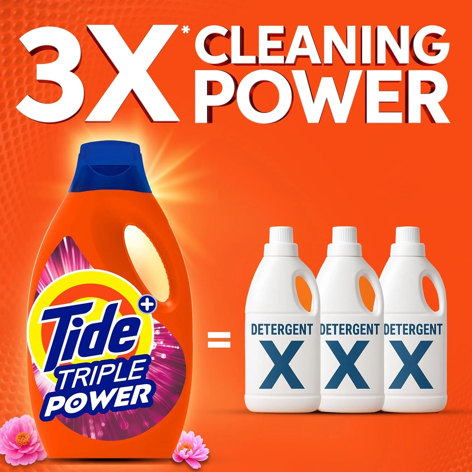 مایع لباسشویی تاید مدل Triple Power با رایحه گل‌های بهاری داونی 1.8 لیتر بسته دو عددی