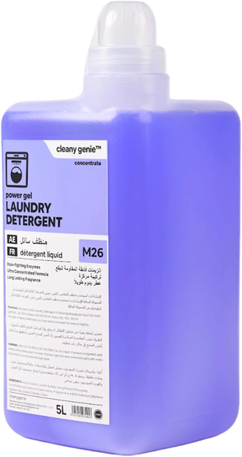 مایع لباسشویی ژله ای غلیظ و ماندگار Cleany Genie با حجم 5 لیتر
