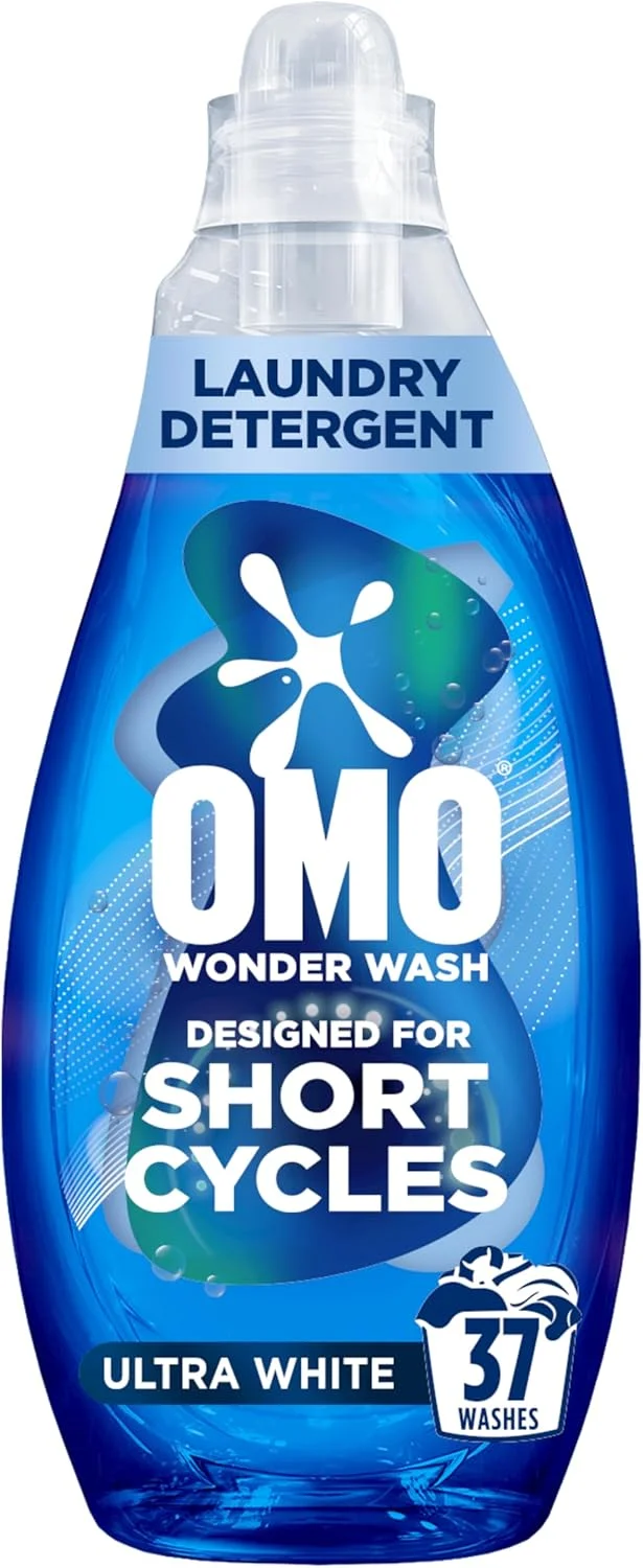 مایع لباسشویی امو Wonder Wash، Ultra White برای دوره‌های کوتاه، لکه‌بری در 15 دقیقه، 1480 میلی لیتر