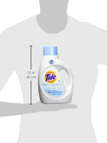 مایع لباسشویی بدون عطر و ملایم Tide HE Turbo، بسته 2 عددی، بدون عطر، 1.47 لیتر (32 بار شستشو)