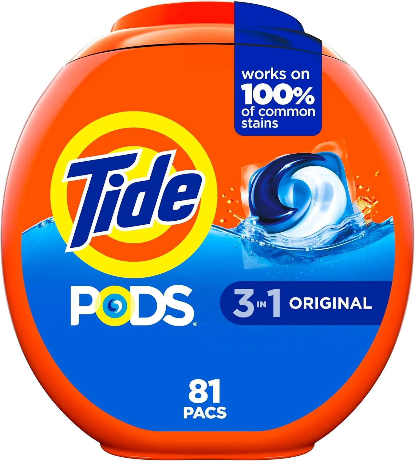 پودر لباسشویی کپسولی Tide PODS، رایحه اورجینال، 81 عددی