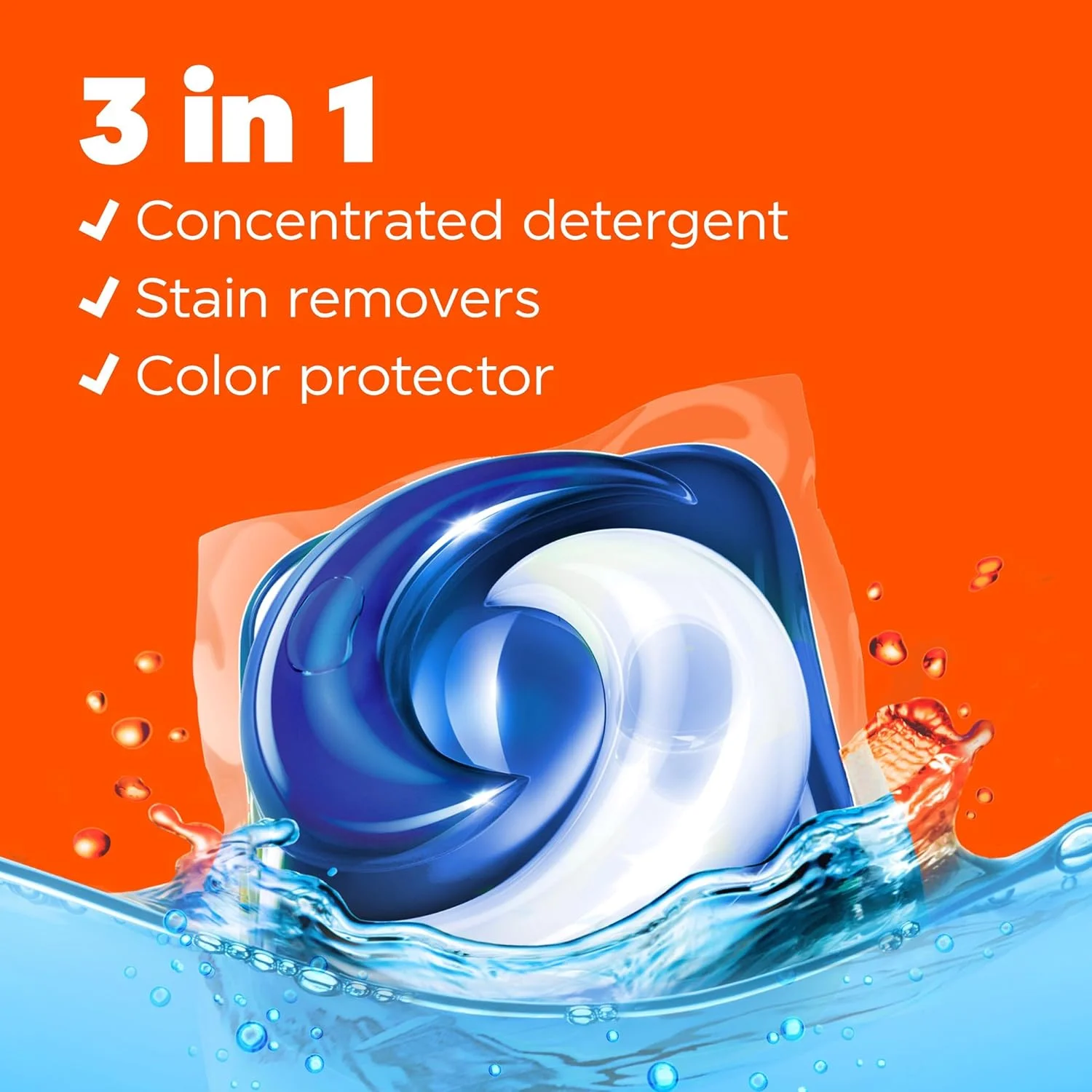 پودر لباسشویی کپسولی Tide PODS، سازگار با ماشین لباسشویی HE، بسته 76 عددی، تمیز کننده قوی 3 در 1 در یک مرحله، با رایحه Clean Breeze