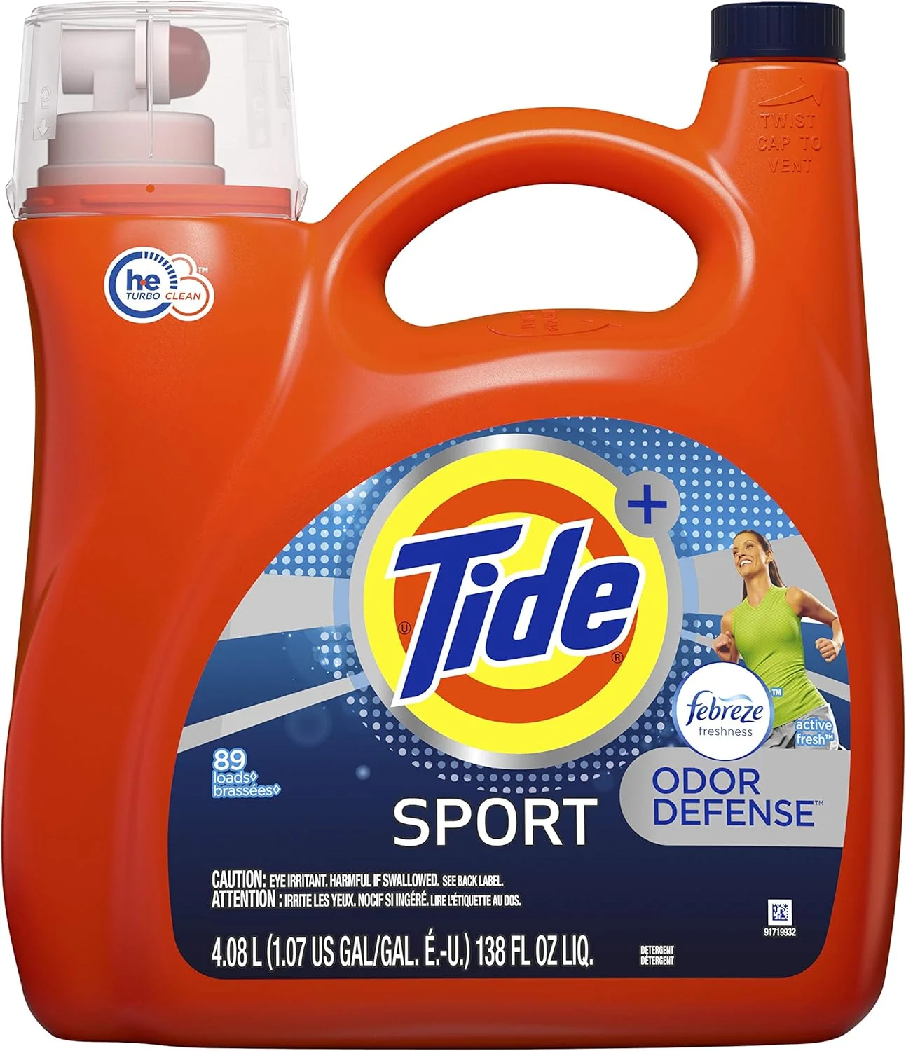 مایع لباسشویی تاید پلاس با Febreze Sport Active Fresh، ۱۳۸ اونس