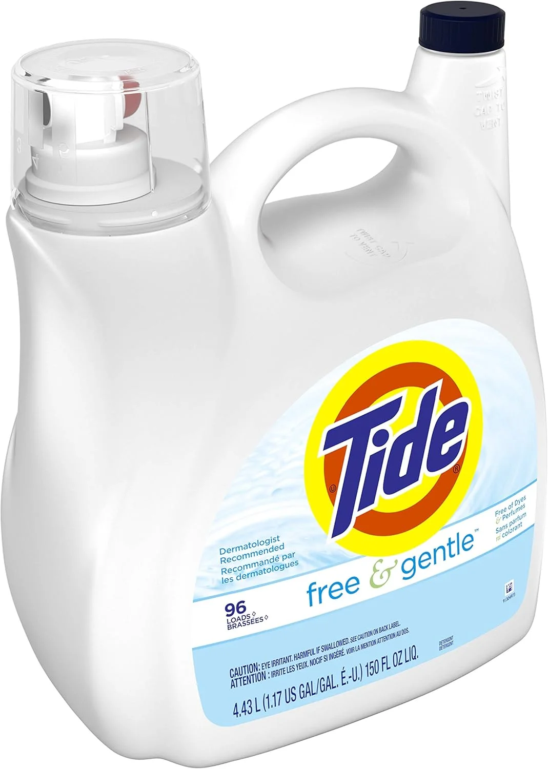 مایع لباسشویی بدون عطر و رنگ Tide مناسب پوست های حساس، 96 بار شستشو، 4.4 لیتر