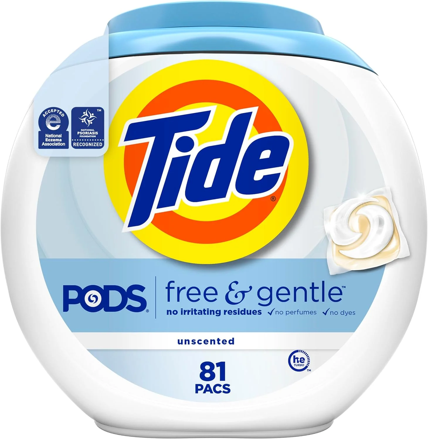 کپسول های شوینده لباس Tide PODS Free & Gentle، 81 عدد