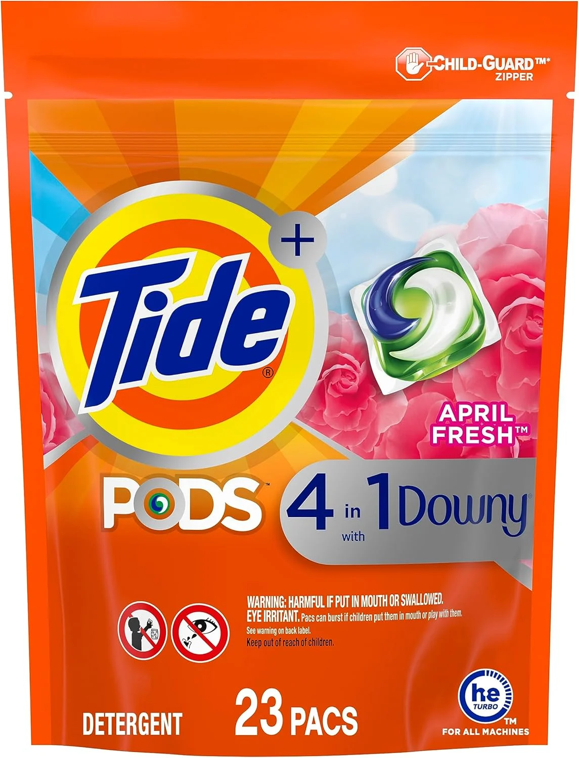 پودر لباسشویی Tide PODS با رایحه Downy، مایع لباسشویی، رایحه April Fresh، تعداد 23