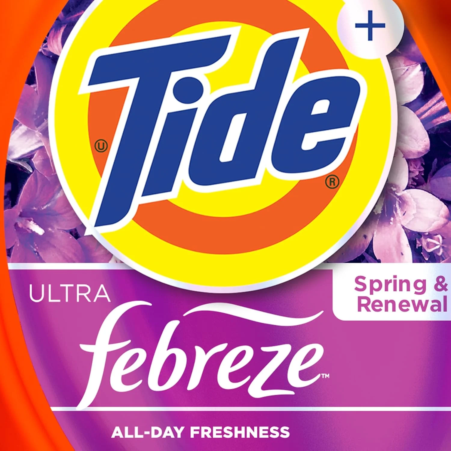 مایع لباسشویی تاید پلاس Febreze Freshness HE Turbo Clean، سازگار با HE، رایحه بهاری و تجدید، 106 بار شستشو، 149 fl oz